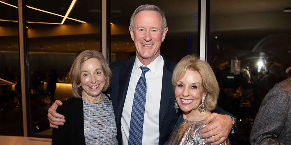 Georgeann McRaven, William McRaven and Sandra Bond Chapman